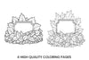 Leafy Frames Coloring Books
