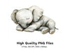 Cute Sleeping Baby Elephant Clipart Bundle