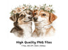 Wedding Dogs Floral Crowns Clipart Bundle