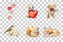 Cute Animals & Love Clipart Bundle - CraftNest - Digital Crafting and Art