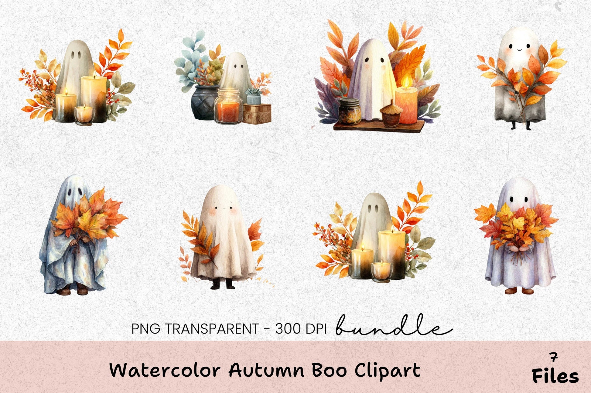 Autumn Boo Clipart Bundle - CraftNest - Digital Crafting and Art