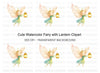 Enchanting Fairy with Glowing Lantern Clipart Bundle
