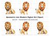 Geometric Lion Clipart Bundle