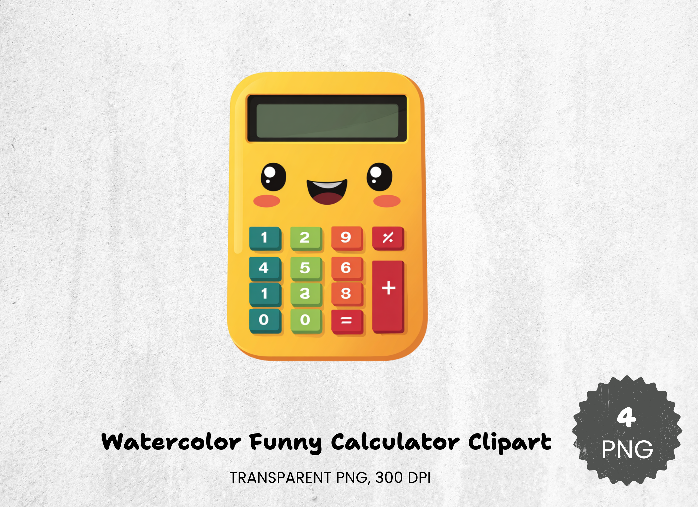Funny Calculator Clipart Bundle