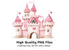 Pink Princess Castle Clipart Bundle