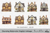 Charming English Cottages Clipart Bundle