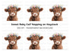 Cute Highland Cow Flower Crown Clipart Bundle