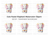 Cute Elephant Can Cooler Clipart Bundle