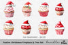 Cute Christmas Bear and Cupcakes Clipart Bundle