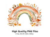 Boho Rainbow Clipart Bundle