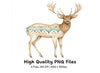 Boho Deer Clipart Bundle