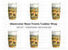 Bison in Prairie Tumbler Clipart Bundle