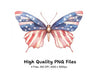 Patriotic Butterfly Clipart Bundle