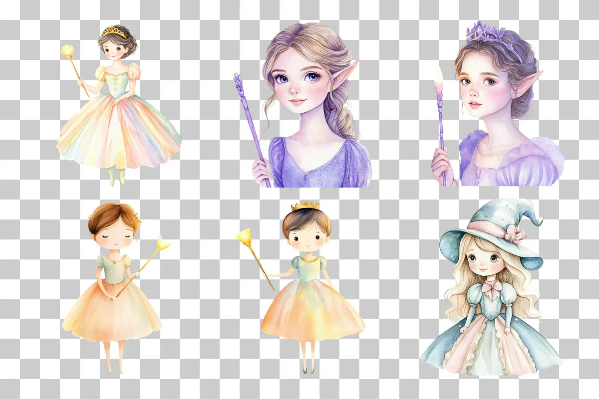 Magic Wand Princess Clipart Bundle - CraftNest - Digital Crafting and Art