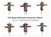 Spooky Scarecrow Halloween Clipart Bundle