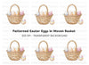 Easter Basket with Eggs Clipart Bundle