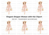 Stylish Woman Shopping Clipart Bundle