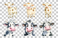Silly Cartoon Cow Sketch Clipart Bundle - CraftNest - Digital Crafting and Art