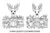 Thanksgiving Deer Feast Coloring Books