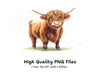 Cute Highland Cow Clipart Bundle
