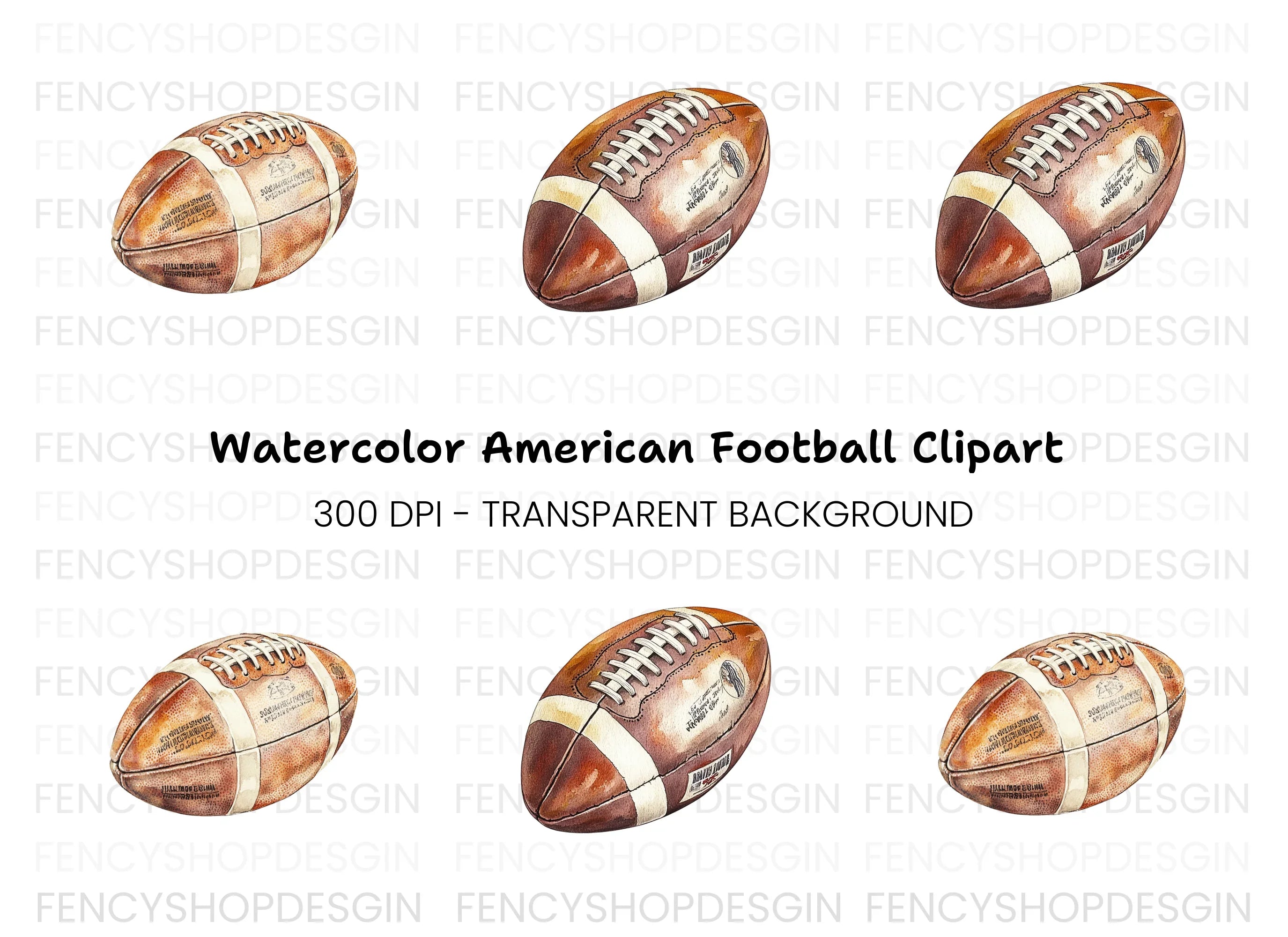 Vintage Football Clipart Bundle