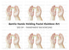 Hands Holding Rainbow Clipart Bundle
