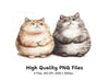 Chubby Cat Clipart Bundle