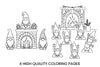 Christmas Gnomes Yoga by Fireplace Coloring Books