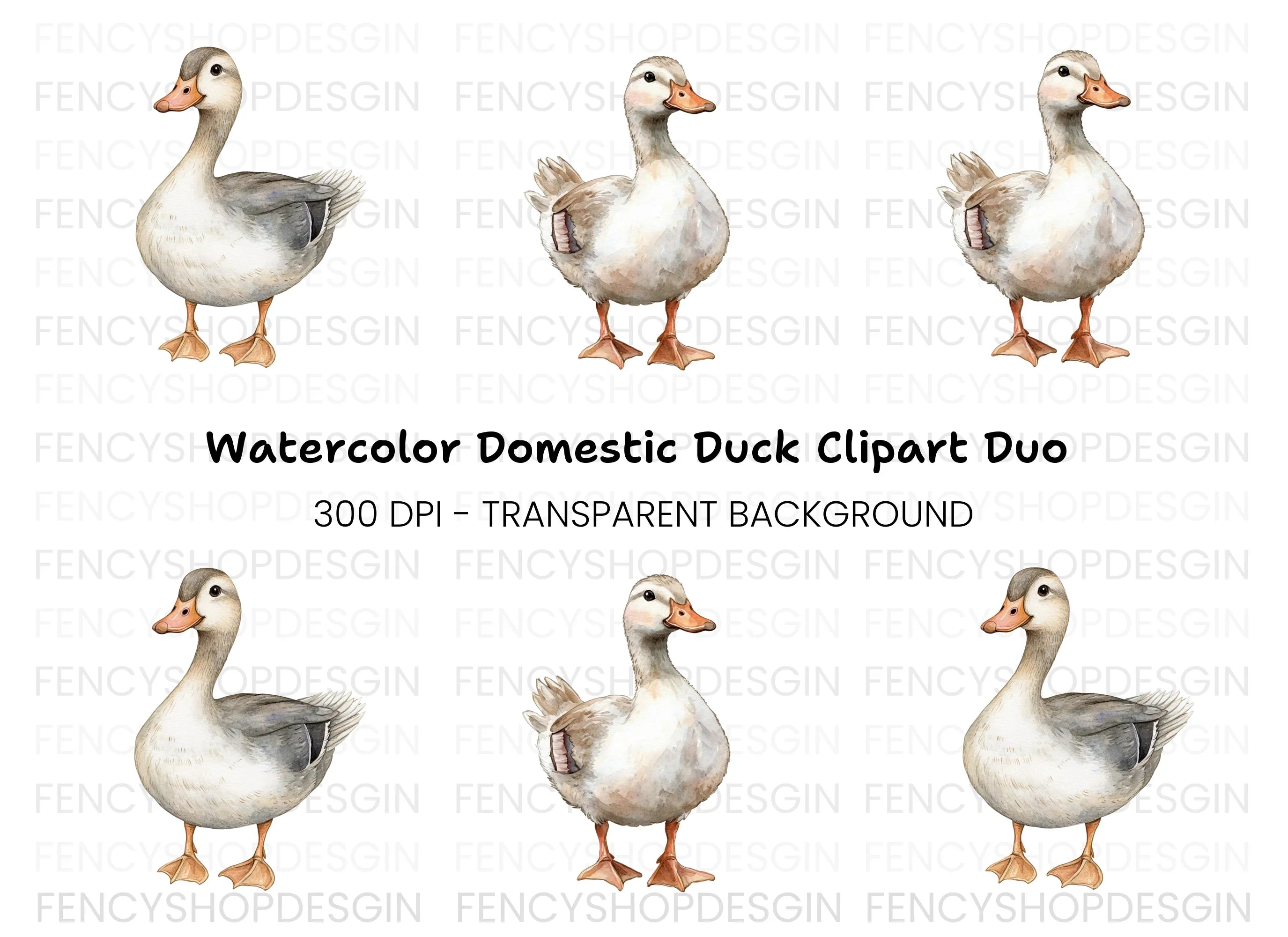 Adorable Goose Clipart Bundle