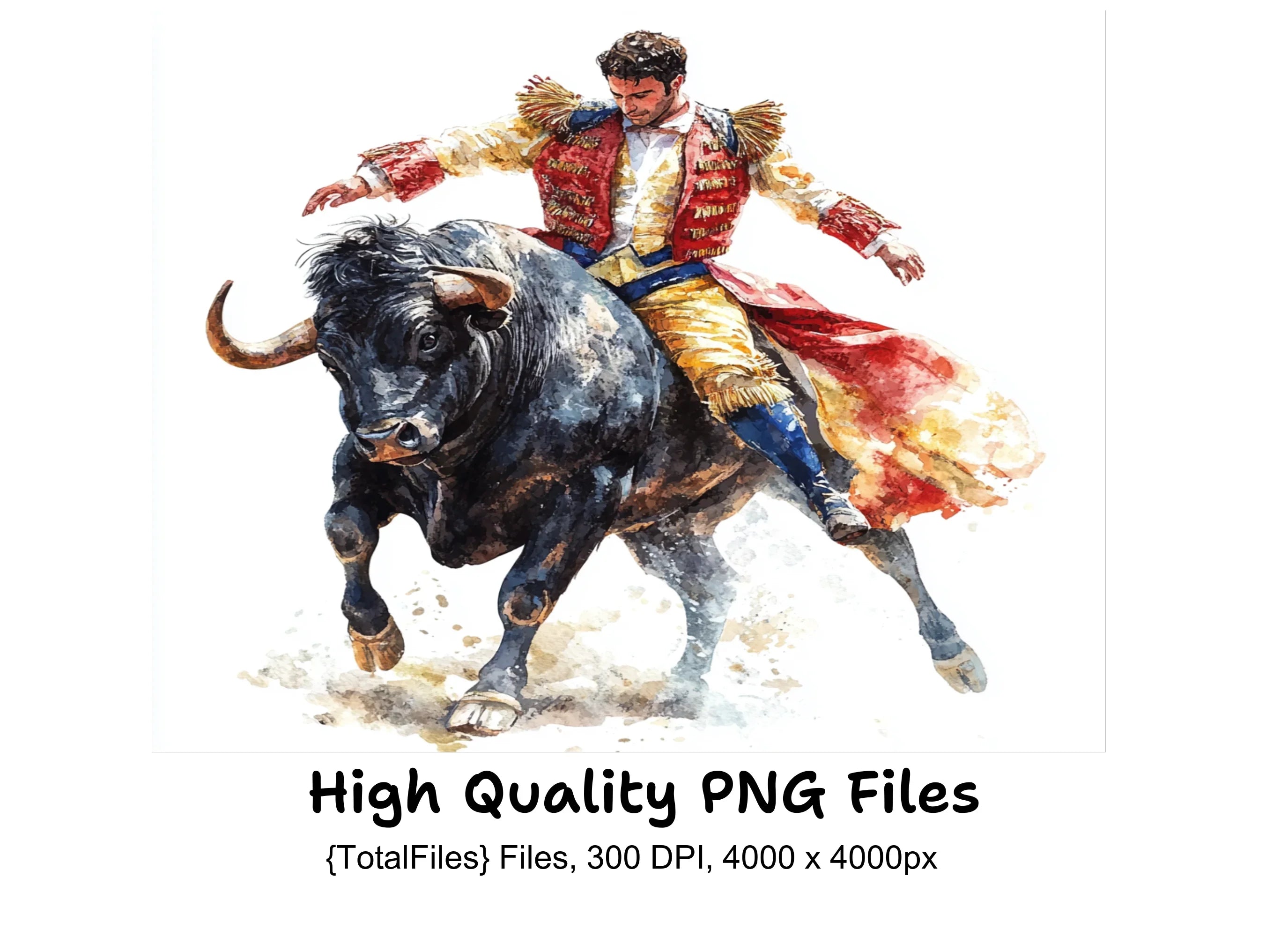 Matador and Bull Clipart Bundle