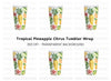Tropical Fruit Tumbler Clipart Bundle