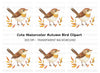 Cute Bird on Branch Clipart Bundle