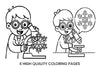 Scientist Observing Snowflake Coloring Books