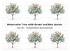 Green Tree Illustration Clipart Bundle