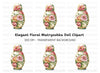 Floral Matryoshka Doll Clipart Bundle