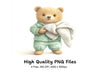 Sweet Teddy Bear with Blanket Clipart Bundle