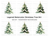 Elegant Pine Tree Illustrations Clipart Bundle
