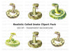 Green Snake Illustrations Clipart Bundle