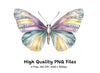 Sparkling Jewel Butterfly Clipart Bundle