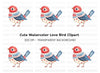 Cute Folk Bird Clipart Bundle