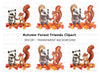 Autumn Forest Friends Clipart Bundle