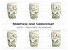 Elegant White Floral Tumbler Clipart Bundle