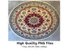 Elegant Round Persian Rug Clipart Bundle