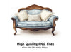 Shabby Chic Blue Armchair Clipart Bundle