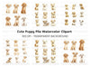 Golden Retriever Puppy Clipart Bundle