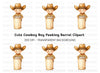 Smiling Cowboy Kid Holding Empty Bucket Clipart Bundle