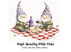 Gnome Wine and Cheese Picnic Clipart Bundle