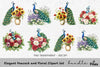 Elegant Peacock and Floral Clipart Bundle