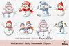 Cozy Snowman Clipart Bundle