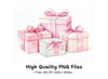 Assorted Christmas Gift Boxes Clipart Bundle
